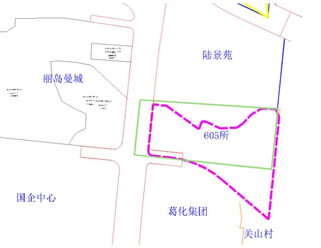 武汉中航通飞公司净用地红线图:不包括公园绿地